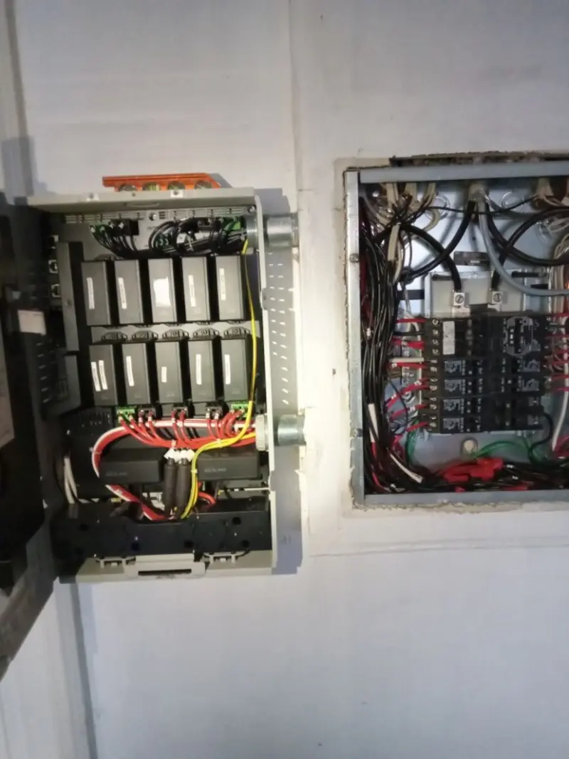 Electrical panel upgrade completed for Security Camera Wiring in Adams